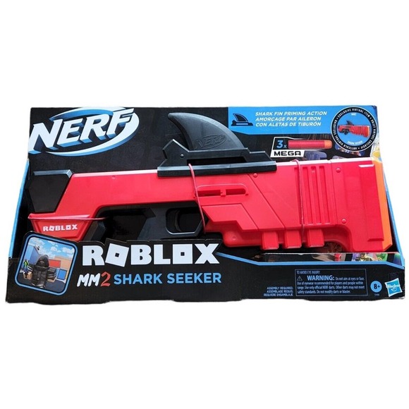 NERF ROBLOX MM2 SHARK SEEKER DART BLASTER w/ EXCLUSIVE VIRTUAL CODE NIB - Picture 1 of 4
